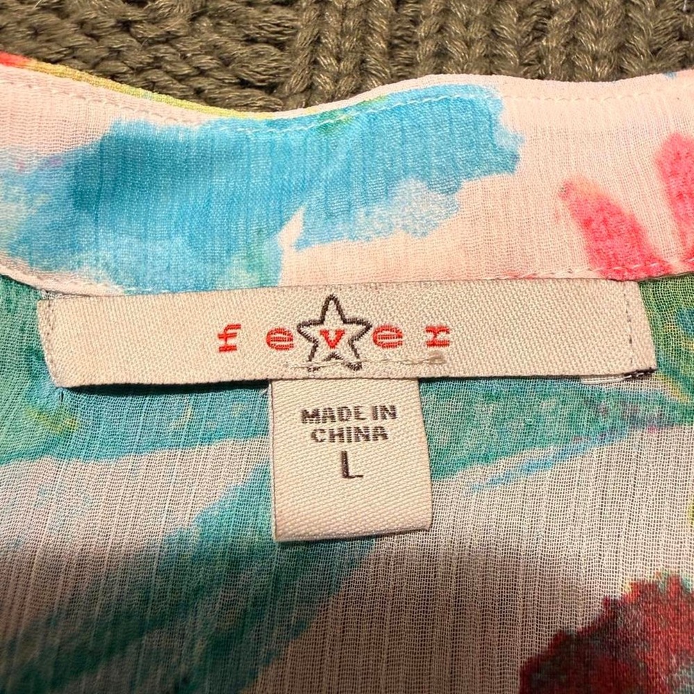 Fever Y2K multicoloured floral sheer type blouse - Picture 5 of 5